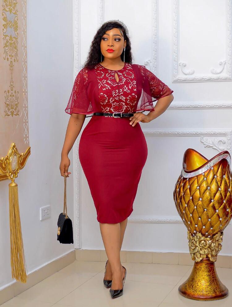Elegant Classy Turkey Dresses 0003-(Maroon)