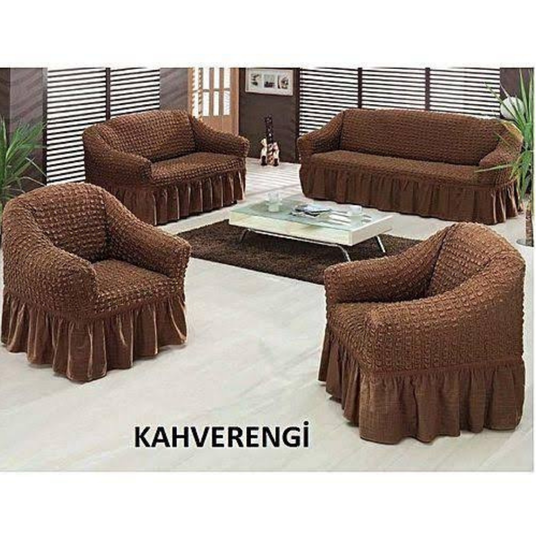 Turkish Seat Covers 01(3+2+1+1)Brown Chocolate