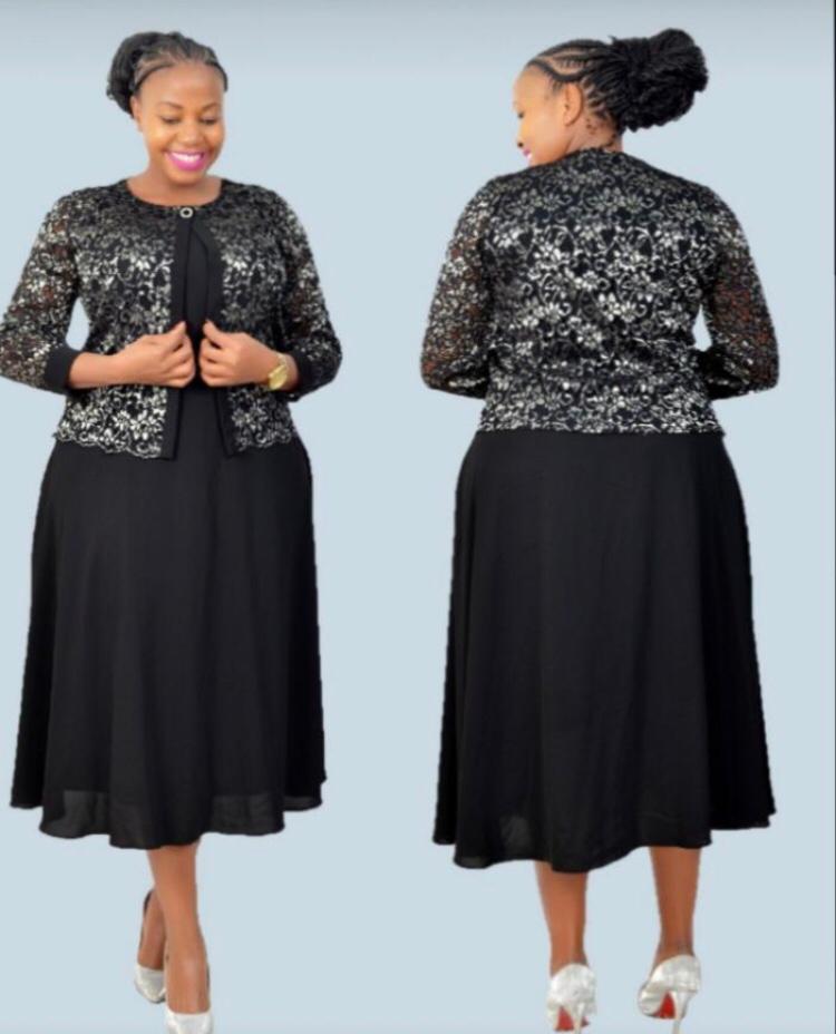 Elegant Classy Turkey Dresses 006-(Black)