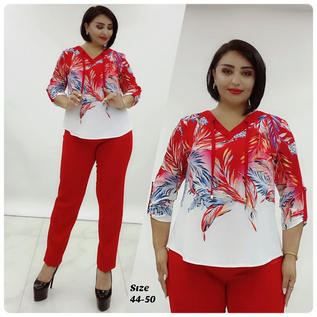 Elegant Classy Turkey Trouser Suit 001(Red)