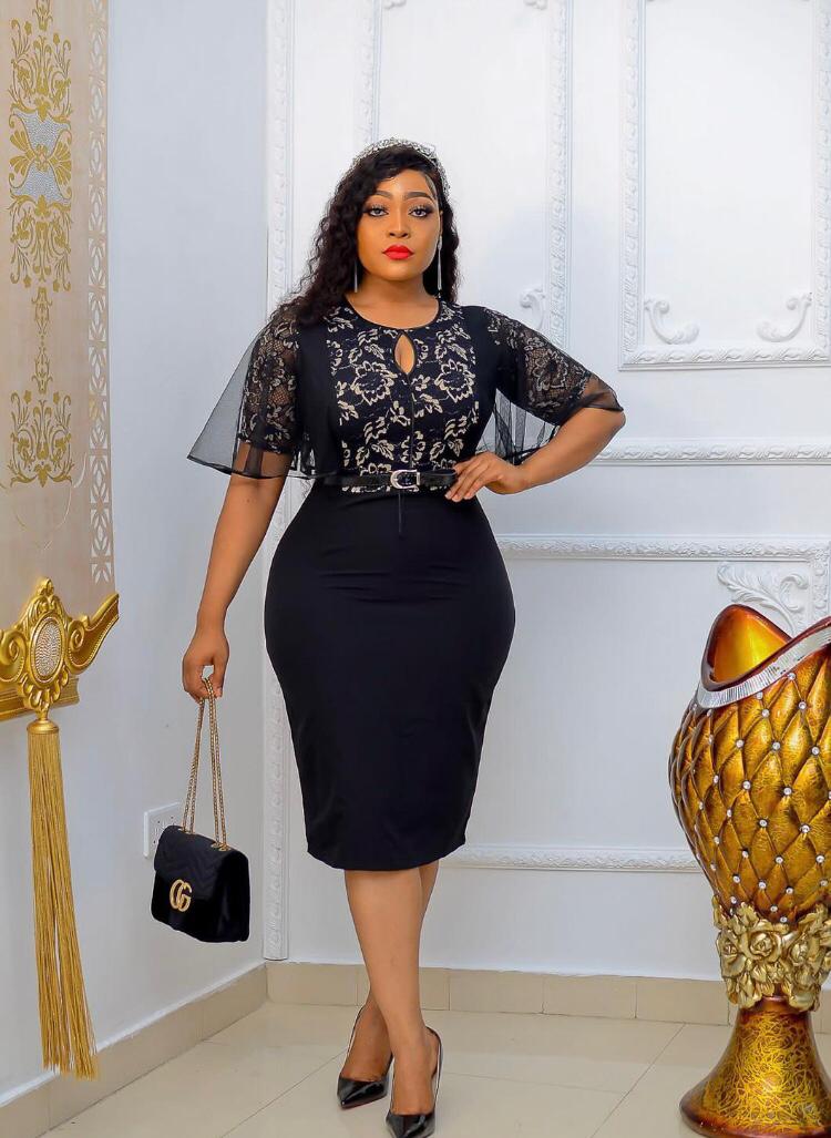 Elegant Classy Turkey Dresses 003-(Black)