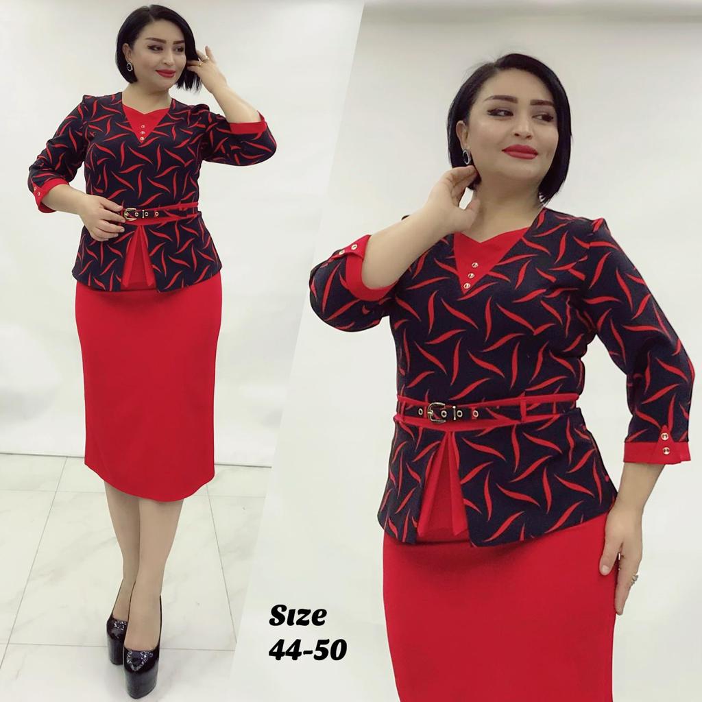 Elegant Classy Turkey Dresses 008-(Red)