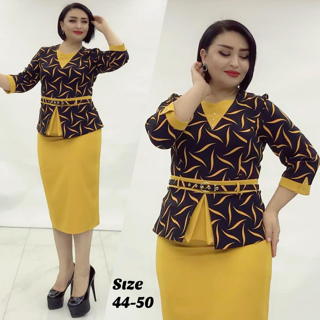 Elegant Classy Turkey Skirt Suit-(Yellow)