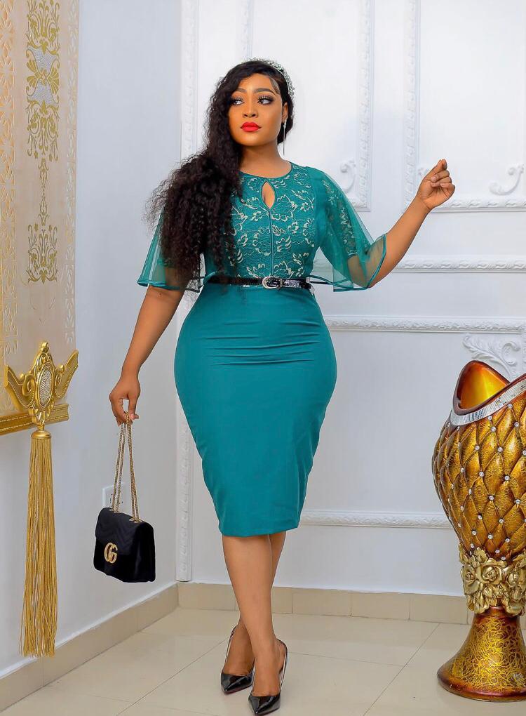 Elegant Turkey Dresses Design(Sky Blue)